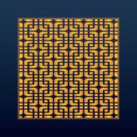 Decorative Abstract Geometric Background Gold Arabic Ornament Die Cut Pattern vector