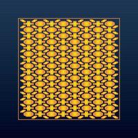 Decorative Abstract Geometric Background Gold Arabic Ornament Die Cut Pattern vector