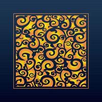 Decorative Abstract Geometric Background Gold Arabic Ornament Die Cut Pattern vector