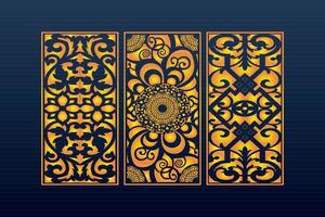 Decorative Abstract Geometric islamic Background Elegant Ornaments Card Cnc Cut vector