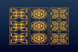 Decorative Abstract Geometric islamic Background Elegant Ornaments Card Cnc Cut vector