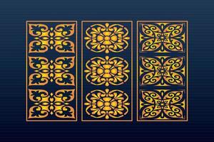 Decorative Abstract Geometric islamic Background Elegant Ornaments Card Cnc Cut vector