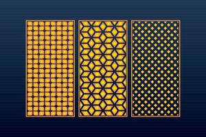 Decorative Abstract Geometric islamic Background Elegant Ornaments Card Cnc Cut vector