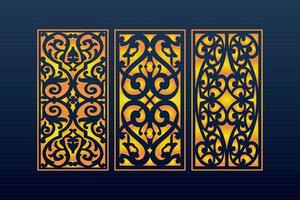 Decorative Abstract Geometric islamic Background Elegant Ornaments Card Cnc Cut vector