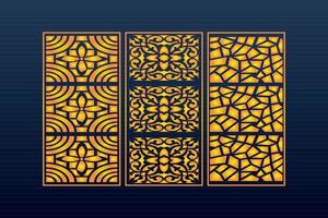 Decorative Abstract Geometric islamic Background Elegant Ornaments Card Cnc Cut vector