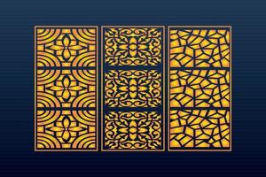 Decorative Abstract Geometric islamic Background Elegant Ornaments Card Cnc Cut vector