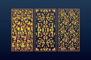 Decorative Abstract Geometric islamic Background Elegant Ornaments Card Cnc Cut vector