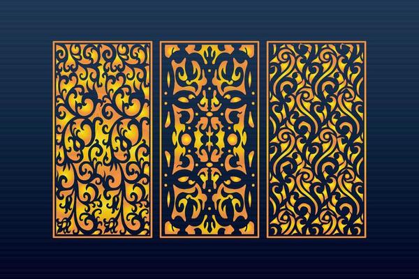 Decorative Abstract Geometric islamic Background Elegant Ornaments Card Cnc Cut