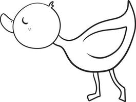 duck cartoon doodle kawaii anime coloring page cute illustration drawing clipart character chibi manga comics vector