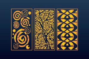 Decorative Abstract Geometric islamic Background Elegant Ornaments Card Cnc Cut vector