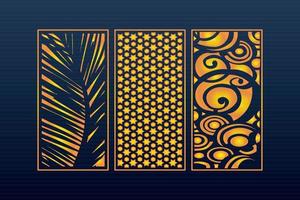 Decorative Abstract Geometric islamic Background Elegant Ornaments Card Cnc Cut vector