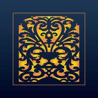 Decorative Abstract Geometric Background Gold Arabic Ornament Die Cut Pattern vector