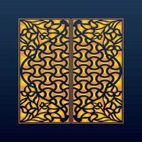 Decorative Abstract Geometric Background Gold Arabic Ornament Die Cut Pattern vector