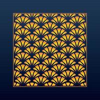 Decorative Abstract Geometric Background Gold Arabic Ornament Die Cut Pattern vector
