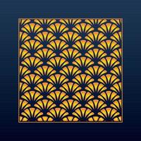 Decorative Abstract Geometric Background Gold Arabic Ornament Die Cut Pattern vector