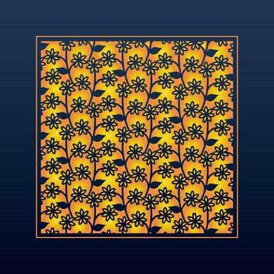 Decorative Abstract Geometric Background Gold Arabic Ornament Die Cut Pattern