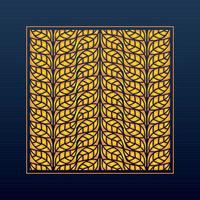 Decorative Abstract Geometric Background Gold Arabic Ornament Die Cut Pattern vector