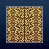 Decorative Abstract Geometric Background Gold Arabic Ornament Die Cut Pattern vector