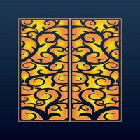 Decorative Abstract Geometric Background Gold Arabic Ornament Die Cut Pattern vector