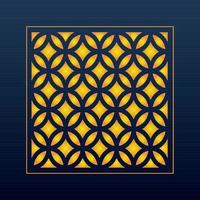 Decorative Abstract Geometric Background Gold Arabic Ornament Die Cut Pattern vector