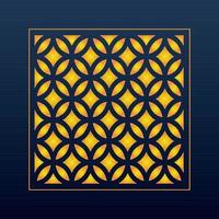 Decorative Abstract Geometric Background Gold Arabic Ornament Die Cut Pattern vector