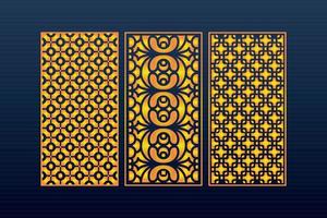 Decorative Abstract Geometric islamic Background Elegant Ornaments Card Cnc Cut vector