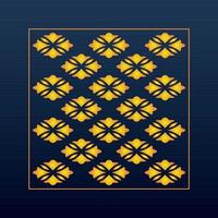 Decorative Abstract Geometric Background Gold Arabic Ornament Die Cut Pattern vector