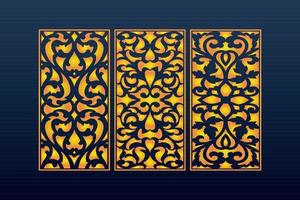 Decorative Abstract Geometric islamic Background Elegant Ornaments Card Cnc Cut vector