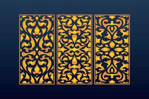 Decorative Abstract Geometric islamic Background Elegant Ornaments Card Cnc Cut vector