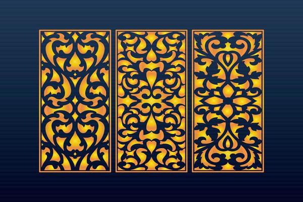 Decorative Abstract Geometric islamic Background Elegant Ornaments Card Cnc Cut