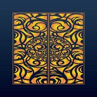 Decorative Abstract Geometric Background Gold Arabic Ornament Die Cut Pattern vector