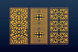 Decorative Abstract Geometric islamic Background Elegant Ornaments Card Cnc Cut vector