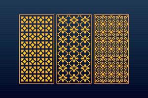 Decorative Abstract Geometric islamic Background Elegant Ornaments Card Cnc Cut vector