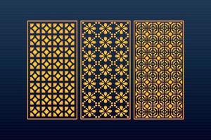 Decorative Abstract Geometric islamic Background Elegant Ornaments Card Cnc Cut vector