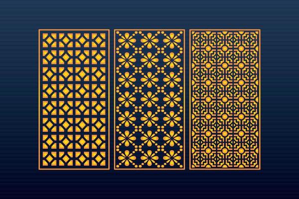 Decorative Abstract Geometric islamic Background Elegant Ornaments Card Cnc Cut