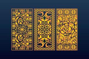 Decorative Abstract Geometric islamic Background Elegant Ornaments Card Cnc Cut vector