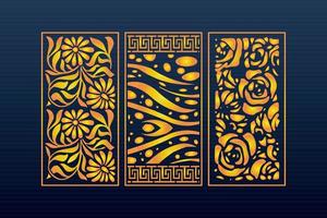 Decorative Abstract Geometric islamic Background Elegant Ornaments Card Cnc Cut vector