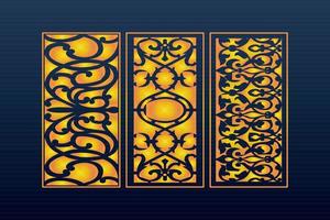 Decorative Abstract Geometric islamic Background Elegant Ornaments Card Cnc Cut vector