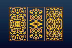 Decorative Abstract Geometric islamic Background Elegant Ornaments Card Cnc Cut vector