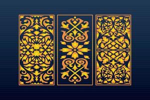 Decorative Abstract Geometric islamic Background Elegant Ornaments Card Cnc Cut vector