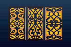 Decorative Abstract Geometric islamic Background Elegant Ornaments Card Cnc Cut vector