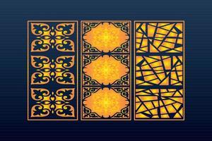 Decorative Abstract Geometric islamic Background Elegant Ornaments Card Cnc Cut vector