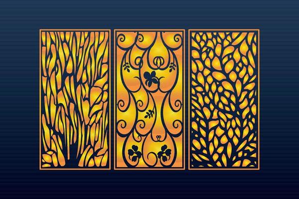 Decorative Abstract Geometric islamic Background Elegant Ornaments Card Cnc Cut
