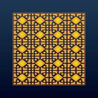 Decorative Abstract Geometric Background Gold Arabic Ornament Die Cut Pattern vector