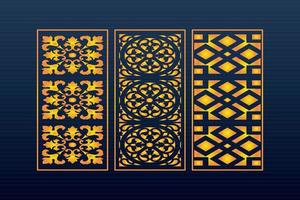 Decorative Abstract Geometric islamic Background Elegant Ornaments Card Cnc Cut vector