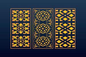 Decorative Abstract Geometric islamic Background Elegant Ornaments Card Cnc Cut vector