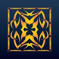 Decorative Abstract Geometric Background Gold Arabic Ornament Die Cut Pattern vector