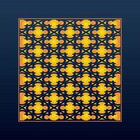 Decorative Abstract Geometric Background Gold Arabic Ornament Die Cut Pattern vector