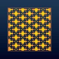 Decorative Abstract Geometric Background Gold Arabic Ornament Die Cut Pattern vector