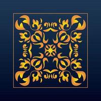Decorative Abstract Geometric Background Gold Arabic Ornament Die Cut Pattern vector